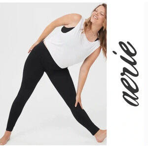 2/$30 Offline by Aerie OG Original Regular Rise Black Leggings Activewear Size L